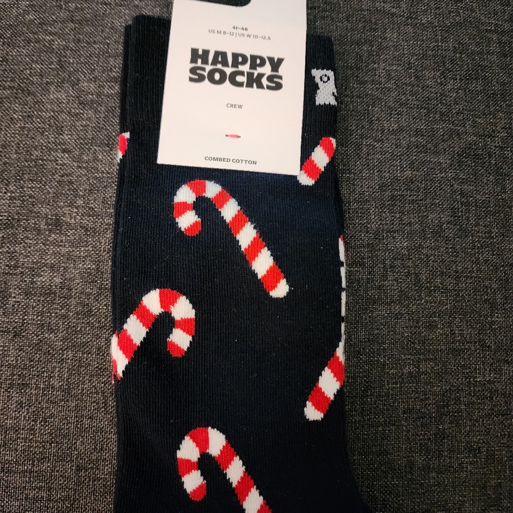 Festive Christmas Candy Cane Socks